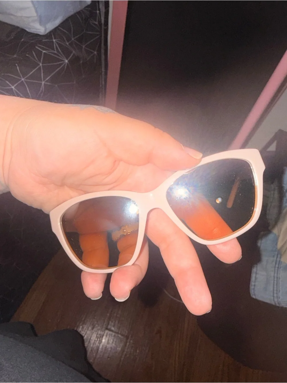 Burberry Pink Cat-Eye Sunglasses with Brown Lenses